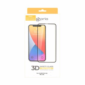 Ochranné 3D tvrzené sklo prio pro Samsung S22 černé