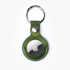 Wachikopa Leather AirTag Keychain, Handmade Protective Case