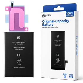 prio Akkuzelle für iPhone 16 (ohne Flex-Kabel)
