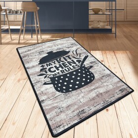 miqna Kitchen Rug Grey White Black, Non-Slip – Design My Kitchen My Rules