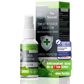 No Sweat Anti-transpirant Spray 50ml - Extra Sterk, 7 dagen bescherming tegen zweten