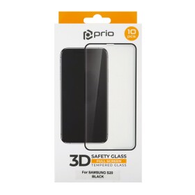 prio 10x 3D Tempered Glass Screen Protector for Samsung S20 black