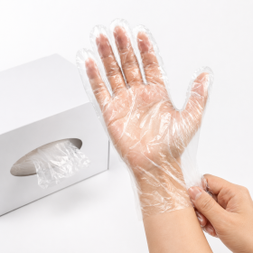 100x PE-Einweghandschuhe, transparent