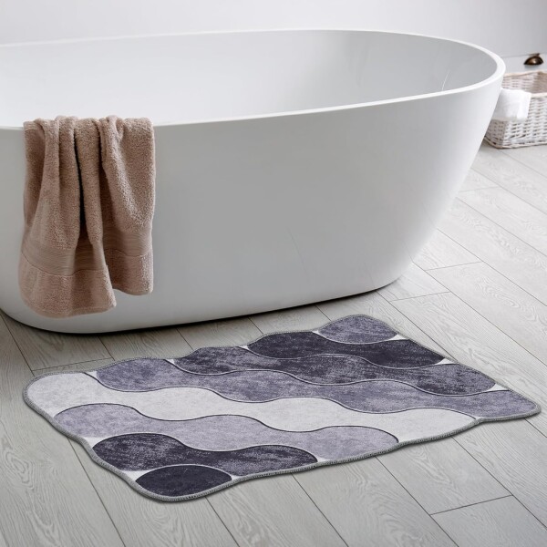 Miqna 2-piece non-slip bath mat Set , washable (60x100 & 50x60 cm)