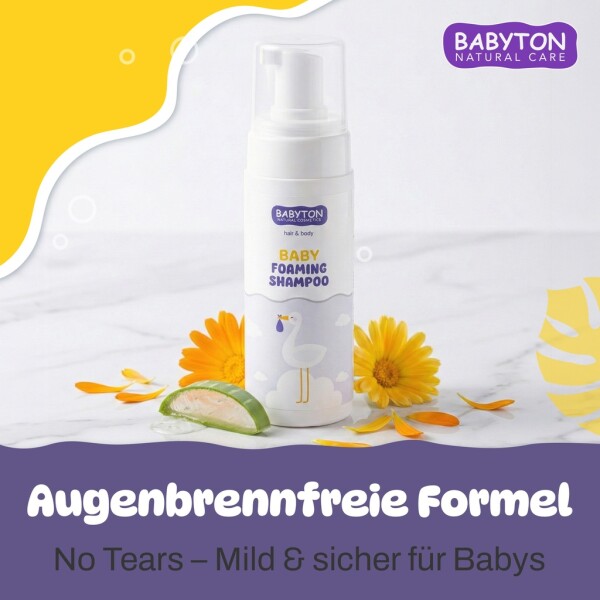 Babyton Baby Foam Shampoo 150ml | Gentle, Paraben-Free & Tear-Free