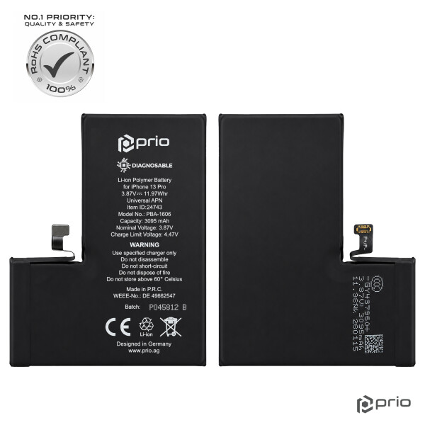 prio Diagnosable Battery for iPhone 13 Pro