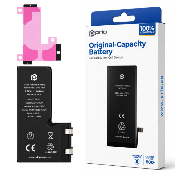 prio Batteriezelle für iPhone 11 Pro Max (ohne Flex-Kabel)