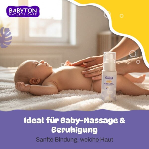 Babyton Baby Care Oil 50 ml | Natural Calendula-Apricot Oil for Sensitive Skin