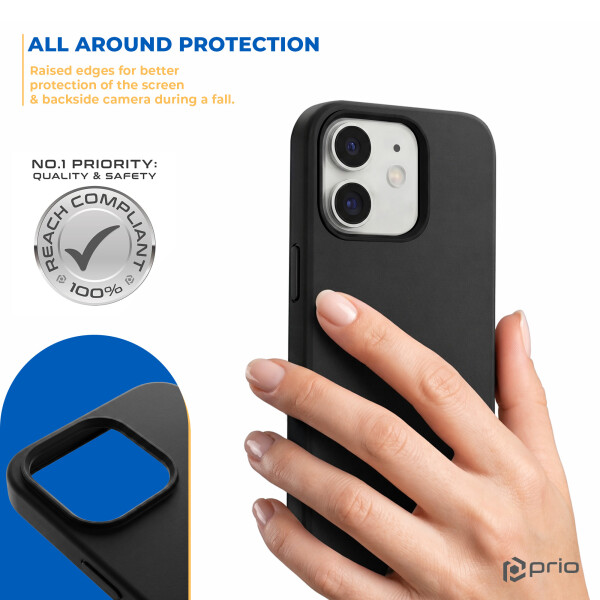 prio Liquid Silicone Case for iPhone 12 mini black