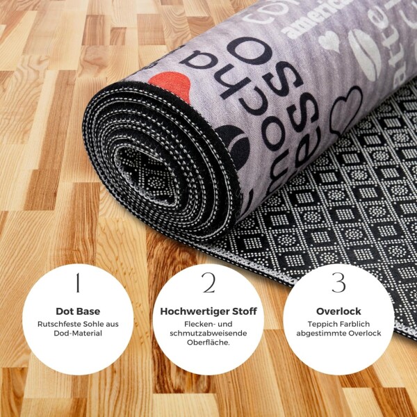 miqna Modern Kitchen Rug Gel Runner Kitchen Runner with Non-Slip
