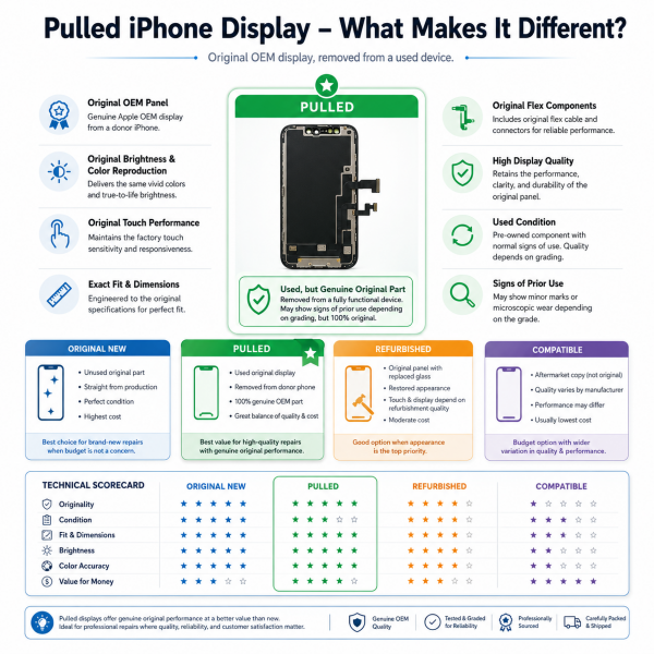 Unidade de exibição original removida para iPhone XS Max