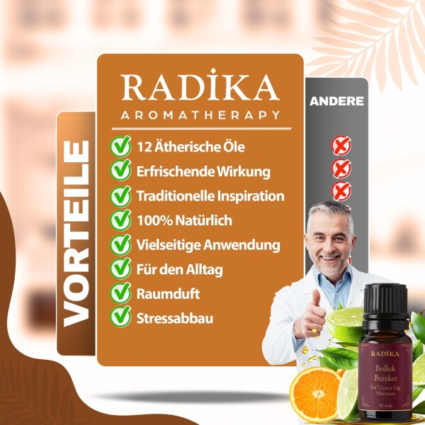 Aromatherapy oil blend, 10 ml, 12 different special essential oils