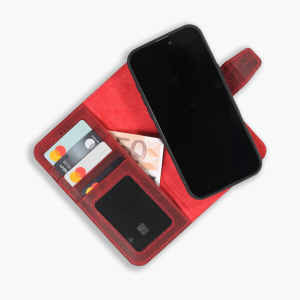 Wachikopa leather case compatible with iPhone 16 Plus with card slot