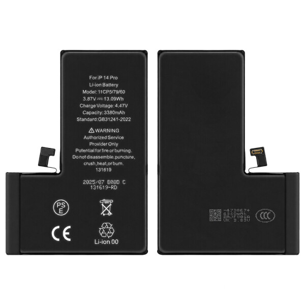 Diagnosable High-Capacity 3380mAh Battery for iPhone 14 Pro