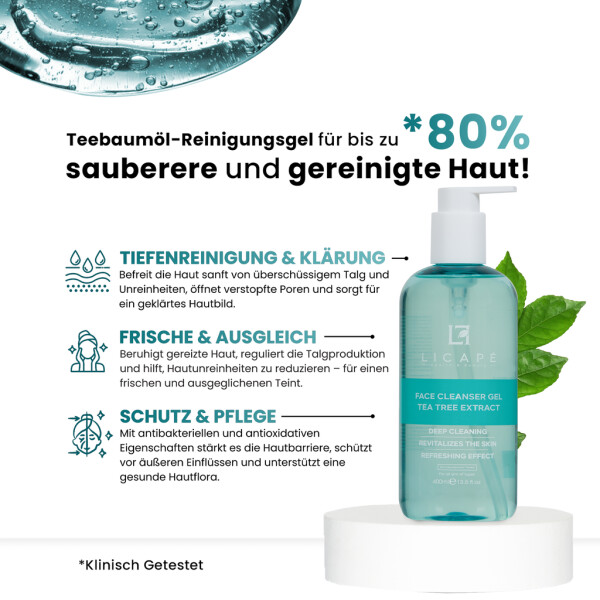 Licape® Facial Cleansing Gel | 400 ml | Makeup Remover & Facial Cleansing
