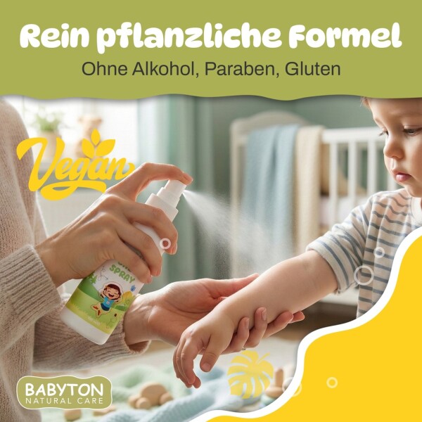 Babyton Organic Protective Baby Spray 100ml – Natural, Vegan, For Sensitive Skin