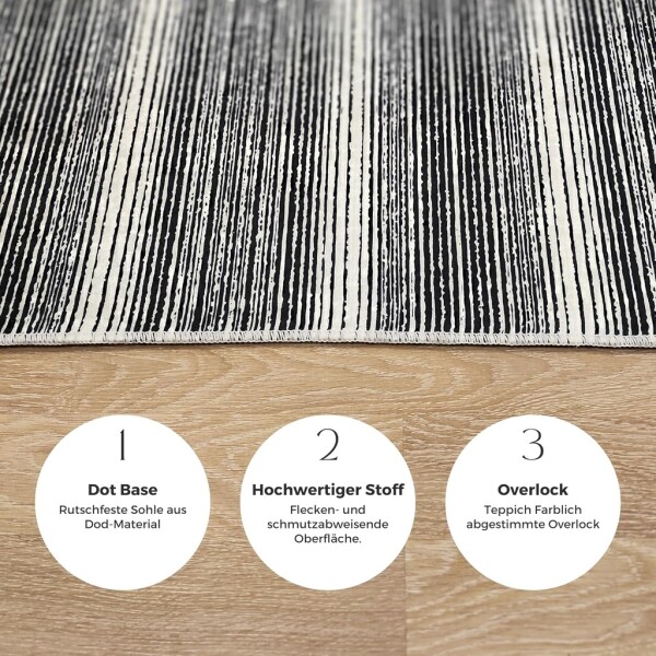 Miqna 2-piece non-slip bath mat Set , washable (60x100 &amp;amp; 50x60 cm)
