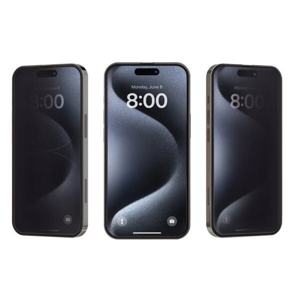 prio 3D Anti-Spionage-Schutzglas für iPhone 17e / 16e schwarz | Panzerglas, Displayschutglas