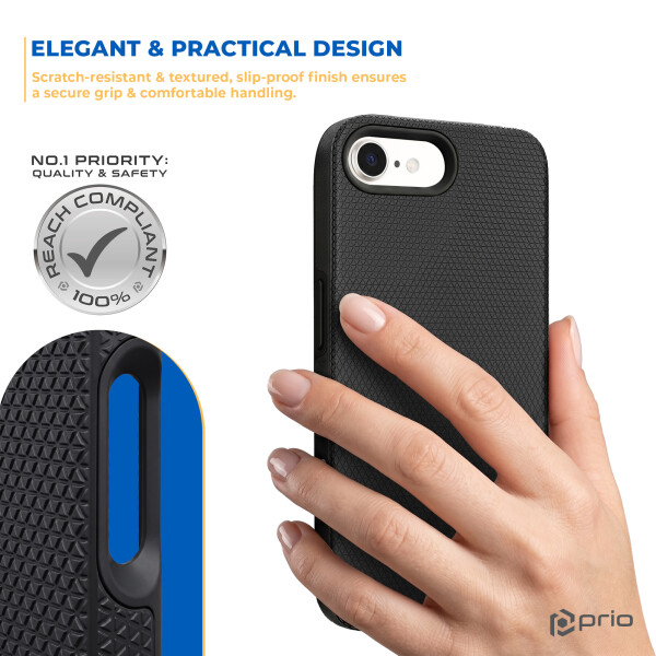 prio Protective Cover for iPhone SE (2022/2020)/ 8 / 7 black