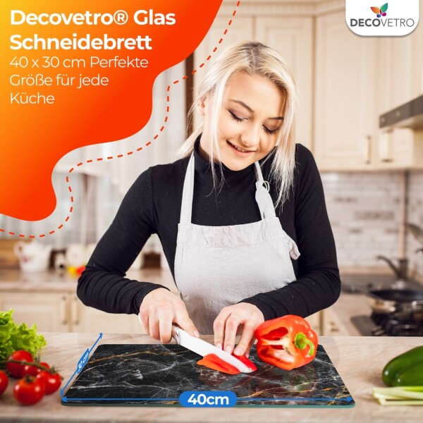 Decovetro Glass Cutting Board | 40x30cm | Glass Cutting Board | Easy to clean