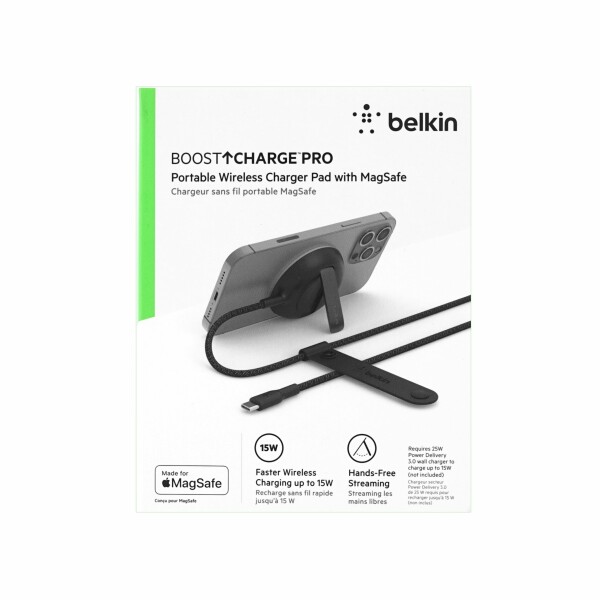 Belkin - BoostCharge Pro MagSafe 15W - Portable wireless charger