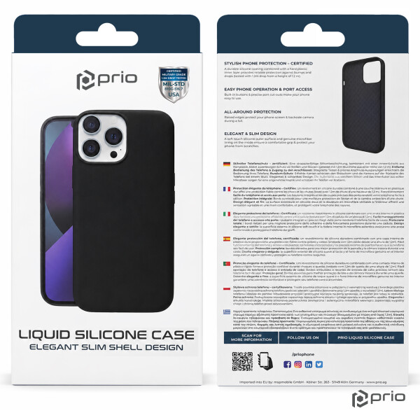 prio Protective Cover for iPhone 13 Pro black
