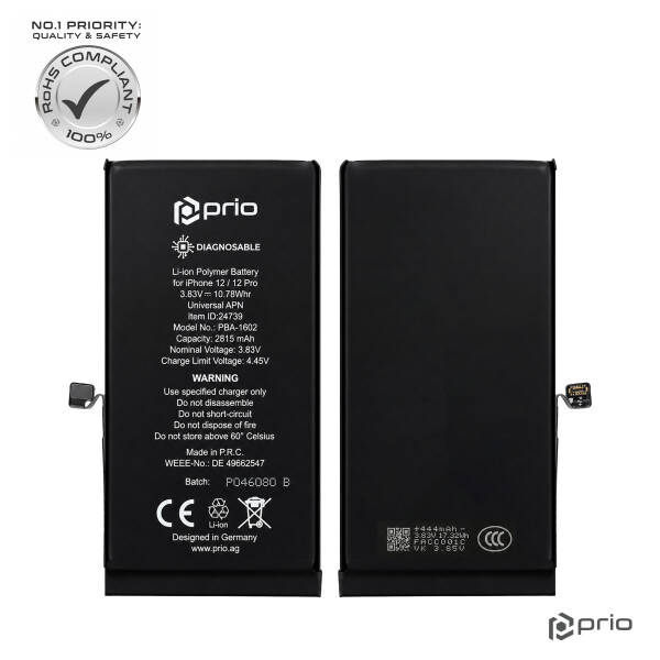 prio Diagnosable Battery for iPhone 12/12 Pro