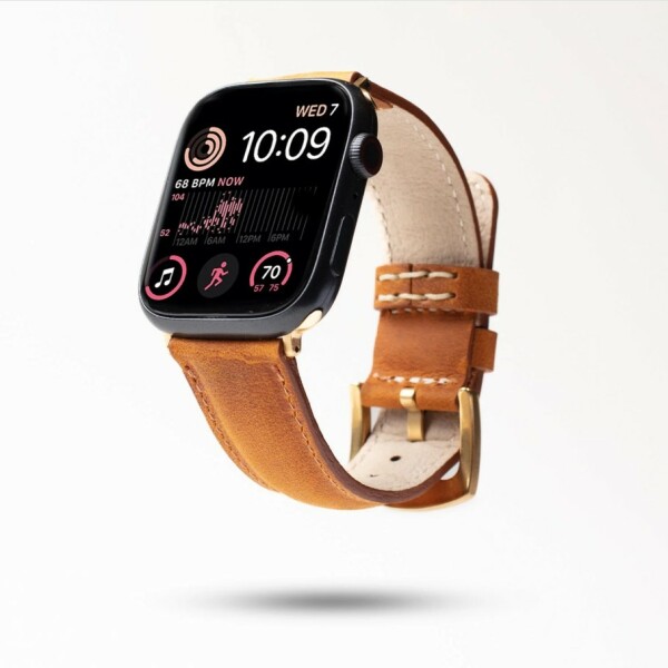 Wachikopa Genuine Leather Strap for 38-41 mm Smartwatch, Handmade