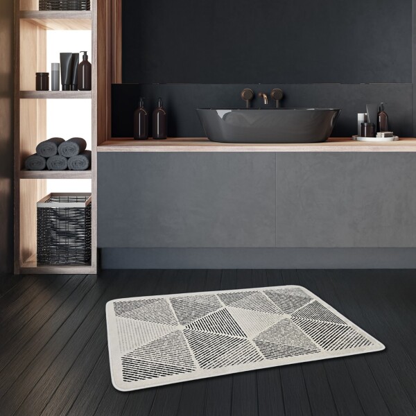 Miqna 2-piece non-slip bath mat Set , washable (60x100 & 50x60 cm)