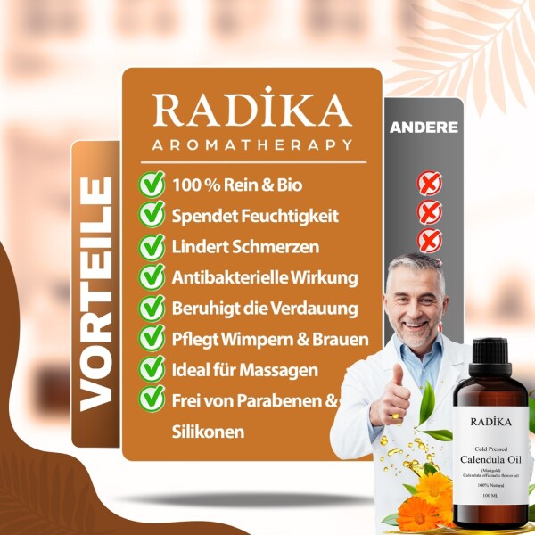 Calendula Oil, Cold-Pressed, 100% Pure, Organic, Natural, 30 ml