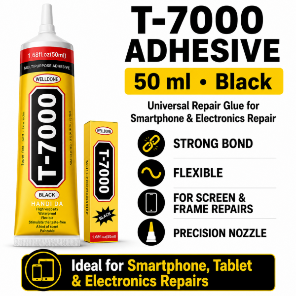 T-7000 Kleber 50ml Schwarz – Universeller Silikonkleber für Elektronikreparatur