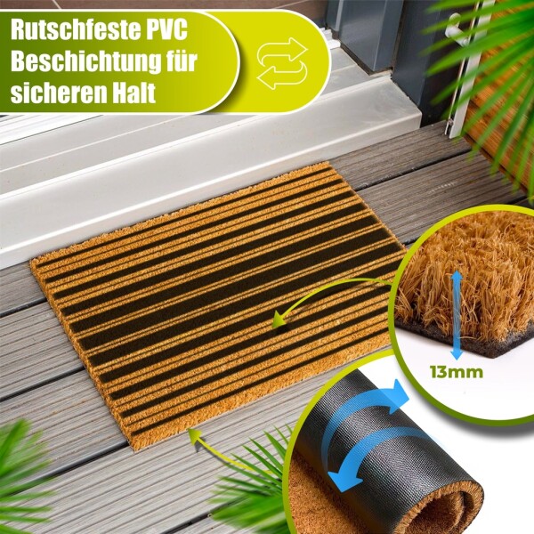 Decovetro® Coconut Mat Doormat | 40x60 cm | 100% natural coconut fibers