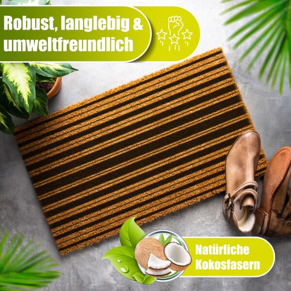 Decovetro® Coconut Mat Doormat | 40x60 cm | 100% natural coconut fibers