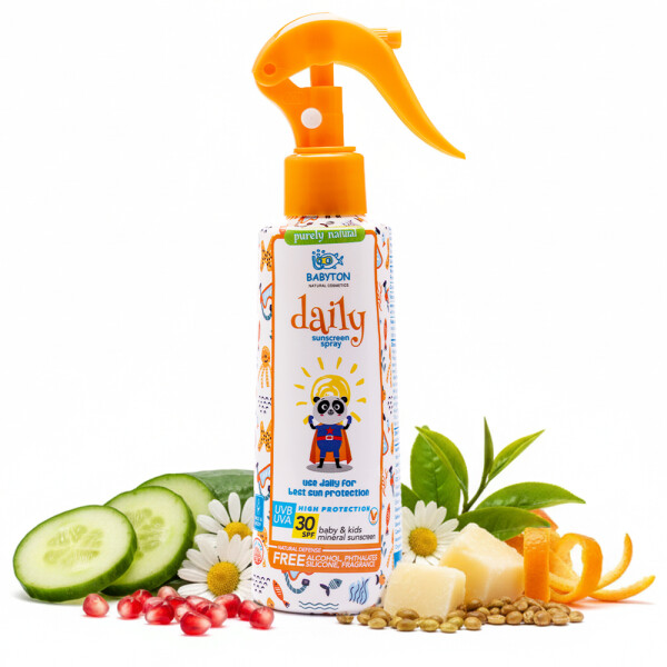 Babyton Children's Sunscreen Spray SPF 30 | Waterproof, Natural & Gentle for Babies