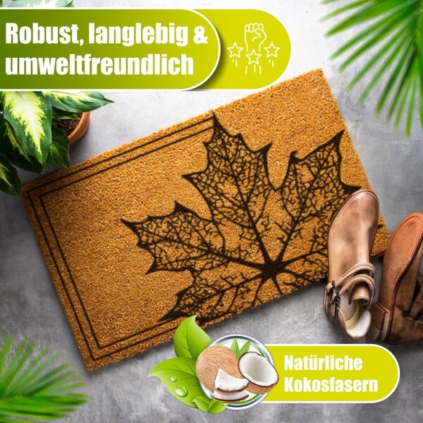 Decovetro® Coconut Mat Doormat | 40x60 cm | 100% natural coconut fibers