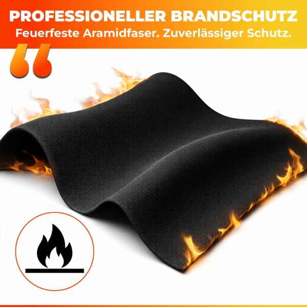 FireMat Black Edition Fireproof Mat 60x70cm | Heat Protection Mat