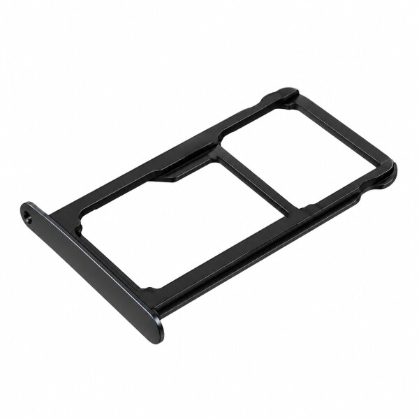 SIM Karten Halter / Schlitten für Huawei P9 EVA-L09 / EVA-L19 – Nano SIM + MicroSD – Schwarz