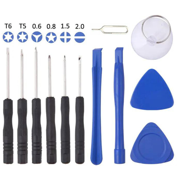 Outils d'ouverture d'écran LCD 10 en 1 pour iPhone/ Huawei /Xiaomi/OPPO