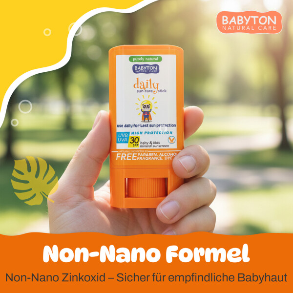 Babyton Kids Sunscreen Stick SPF 30 | Organic, Hypoallergenic, Coconut, Water-resistant