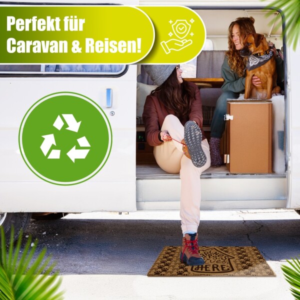 Paillasson d'extérieur Decovetro® | 60x40 cm | Paillasson d'extérieur 100 % polyester