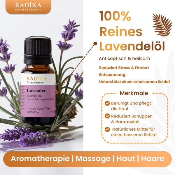 Lavender oil, essential oil, 100% pure, organic, natural, 10 ml
