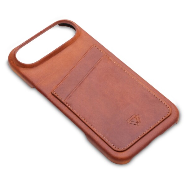 Capa de couro Wachikopa Full Wrap para iPhone 17 Air com compartimentos para cartões.