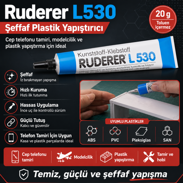 Ruderer L 530 industrieller Handy Reparatur / Kunststoffkleber, Modellbaukleber