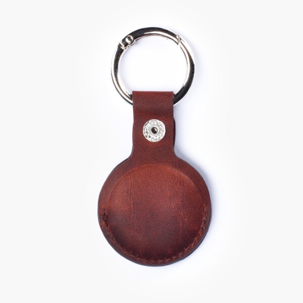 Wachikopa Leather AirTag Keychain, Handmade Protective Case