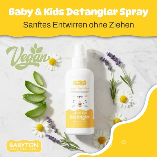 Babyton Baby & Kids Detangler Spray 200ml | Gentle, Natural & Knot-Free
