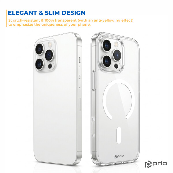 prio Protective Case MAG for iPhone 17 Pro Max clear [New Design]