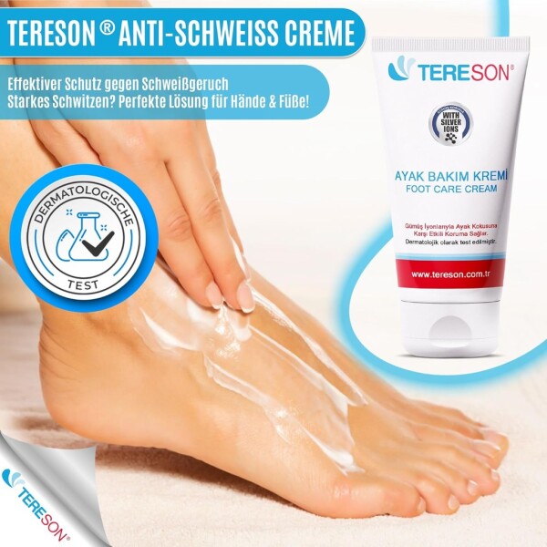Crème pour les pieds Tereson® 50 ml, Élimine les odeurs de pieds, Remède efficace contre les odeurs de pieds