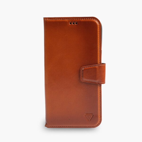 Funda de piel Wachikopa compatible con iPhone 16 Pro con ranura para tarjetas