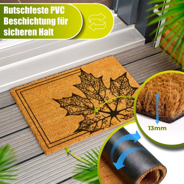 Decovetro® Coconut Mat Doormat | 40x60 cm | 100% natural coconut fibers