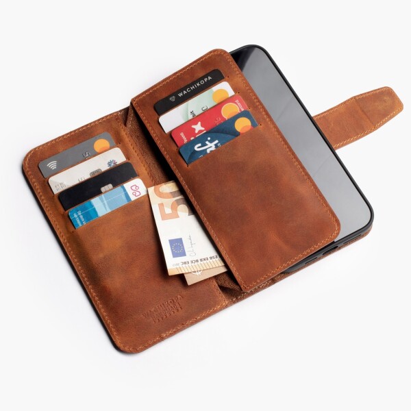 Wachikopa leather case compatible with iPhone 13 Pro Max with card slot